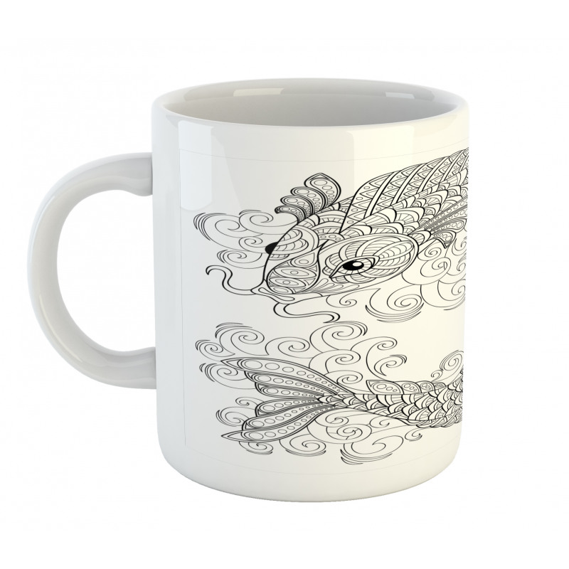 Koi Fish Pattern Mug