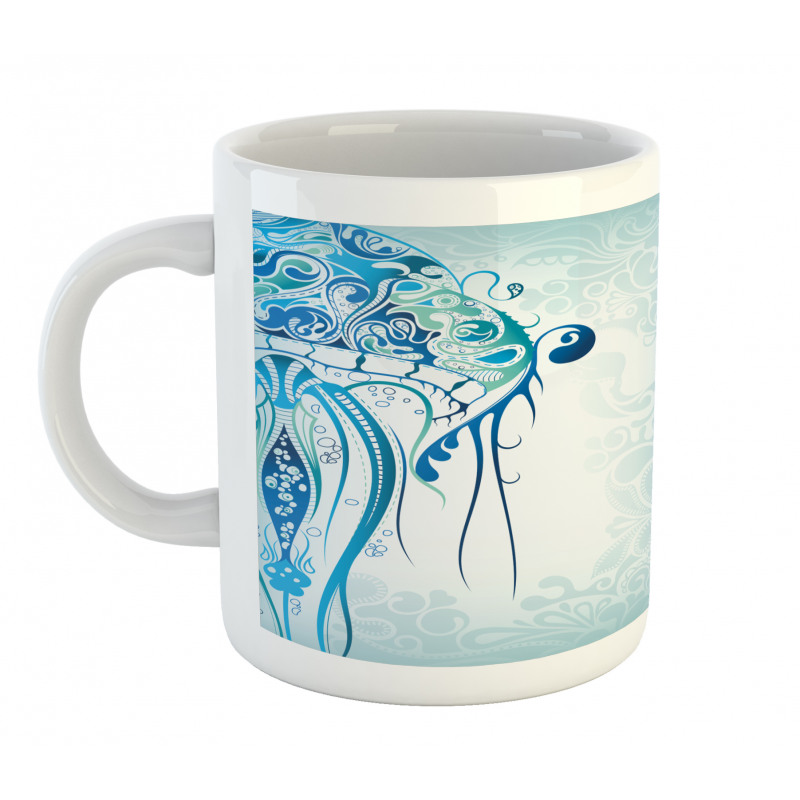 Ocean Jellyfish Paisley Mug
