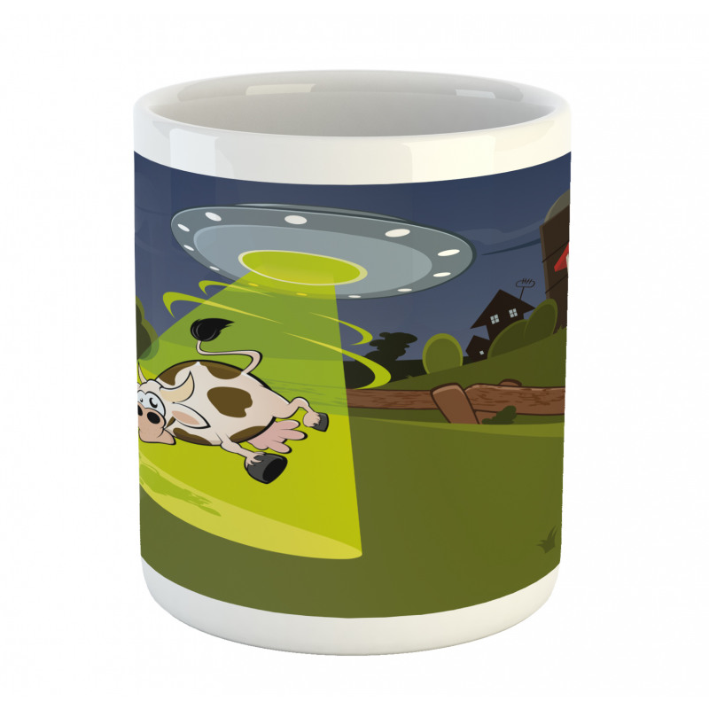 Farm Cow Alien Comics Mug