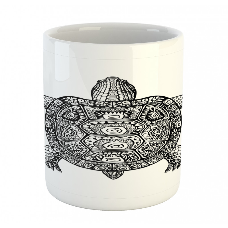 Tribal Art on Tortoise Mug