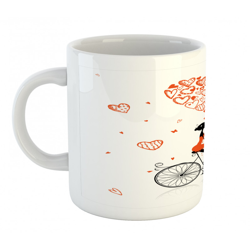 Romantic Cyclist Girl Mug