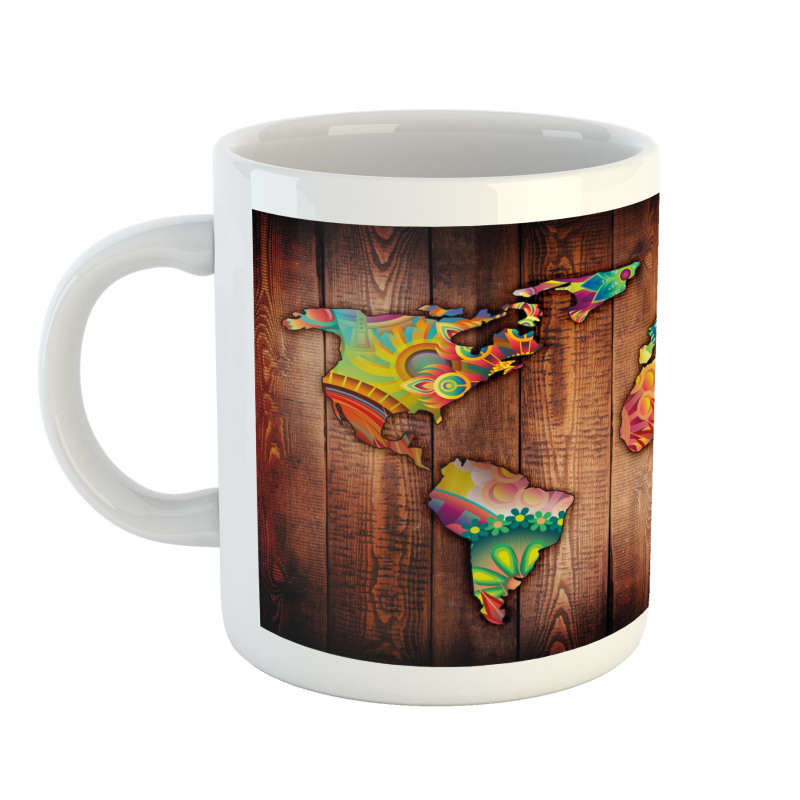 Map on Plank Mug