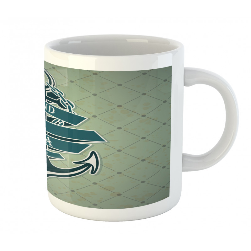 Diamond Pattern Nautical Mug