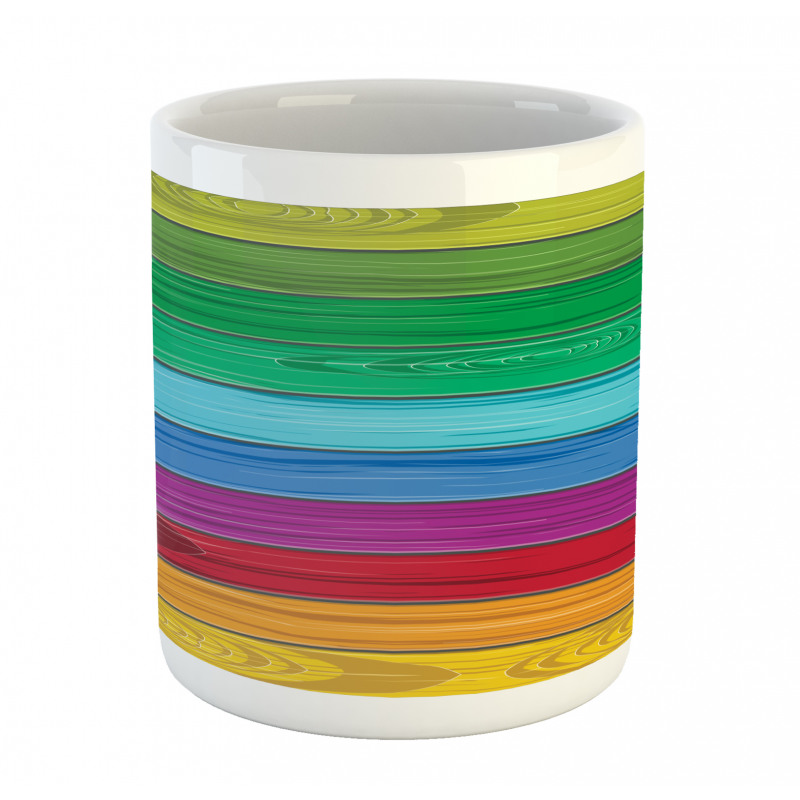 Colorful Wood Stripes Mug