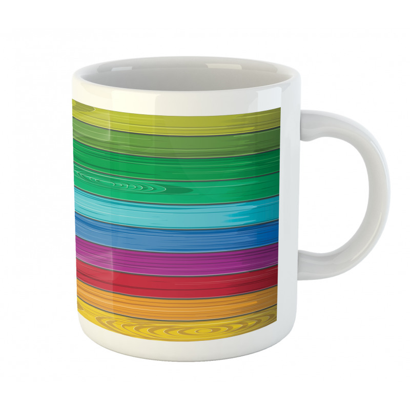 Colorful Wood Stripes Mug