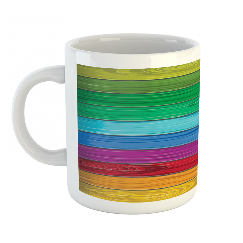 Colorful Wood Stripes Mug