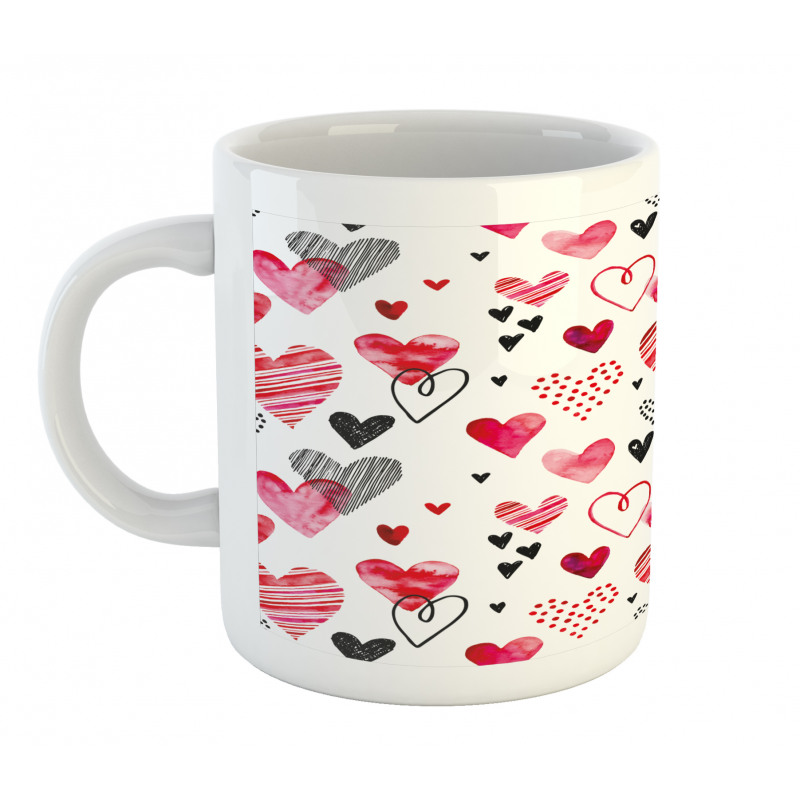 Various Heart Shapes Mug