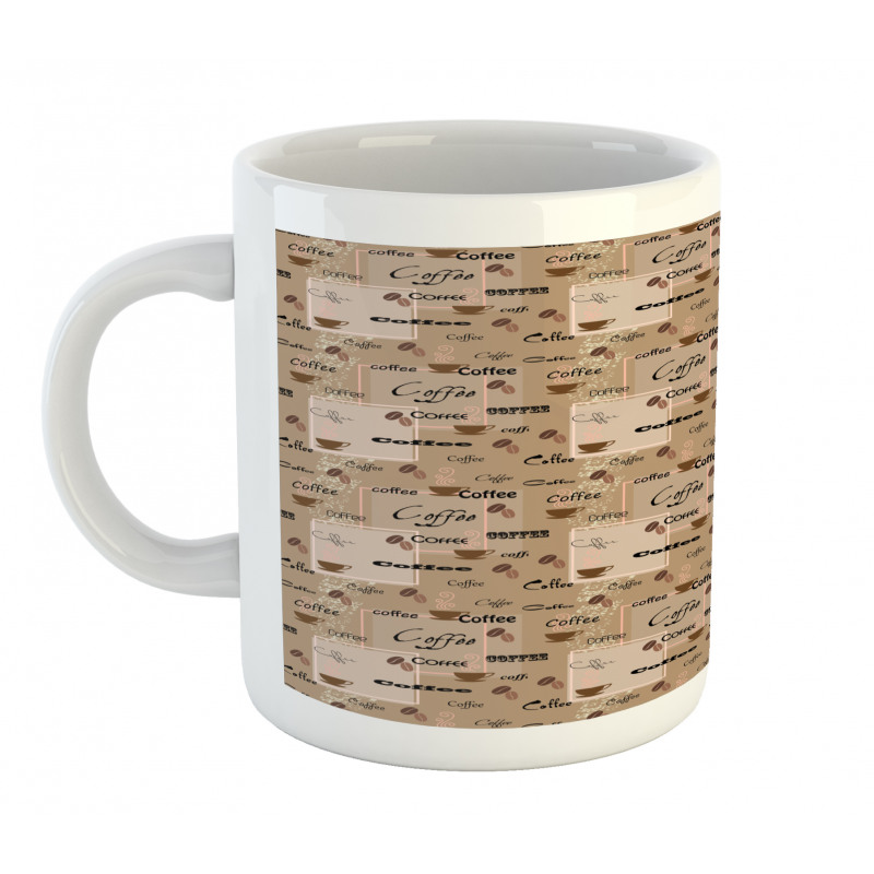 Coffee Typography Beans Mug