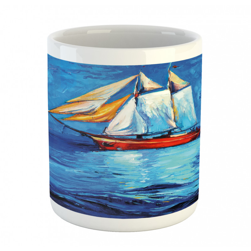 Sail Boat Art Picture Mug