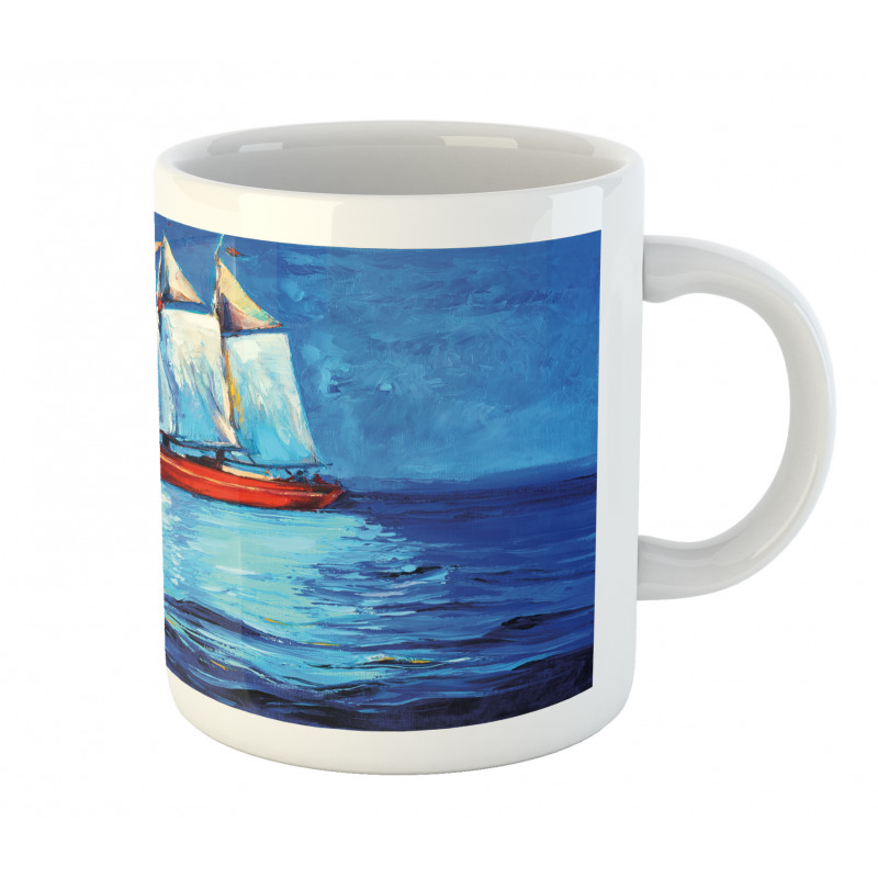 Sail Boat Art Picture Mug