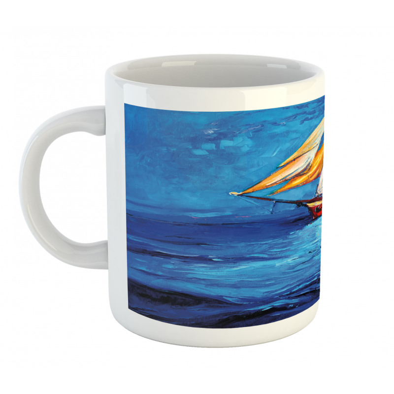 Sail Boat Art Picture Mug