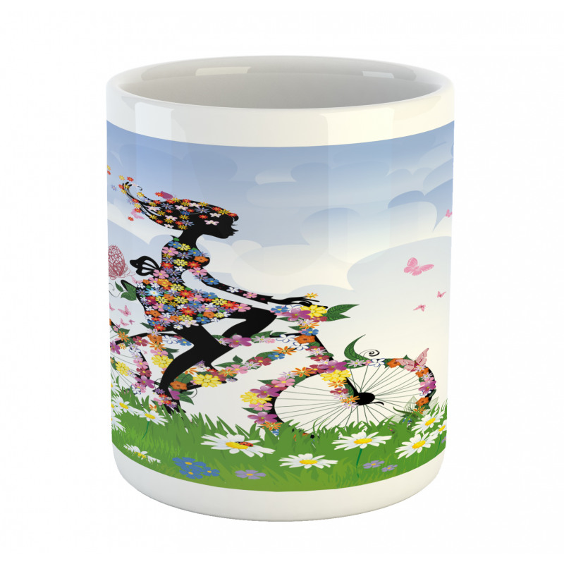 Vintage Romantic Bike Mug