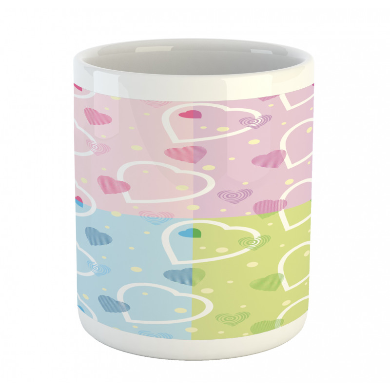 Hearts Dots Colorful Mug