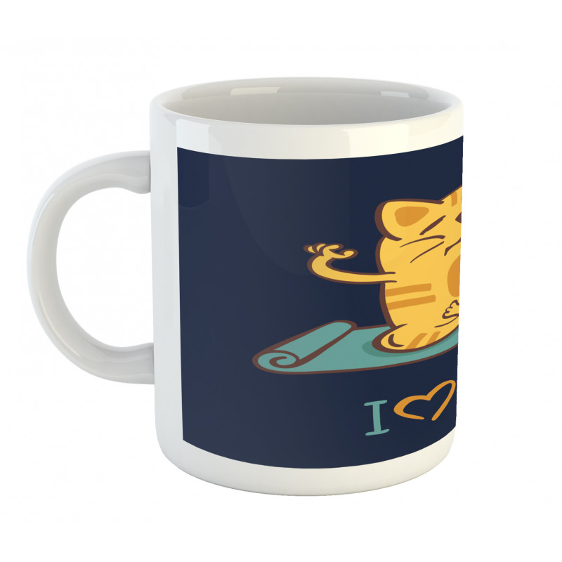 Cat Lotus Position Mug