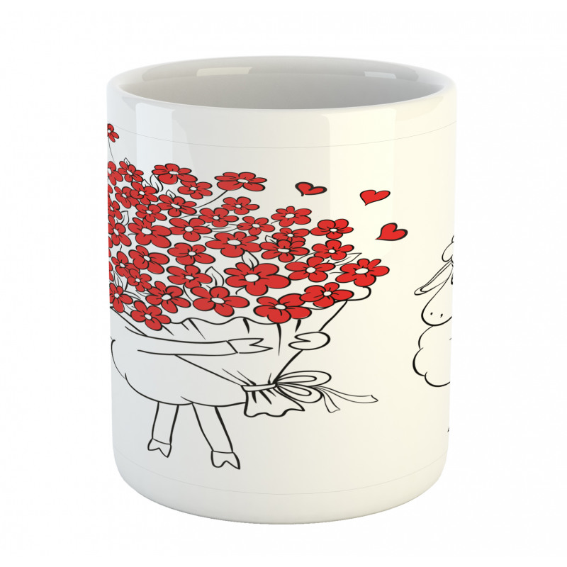 Lover Goats Hearts Mug