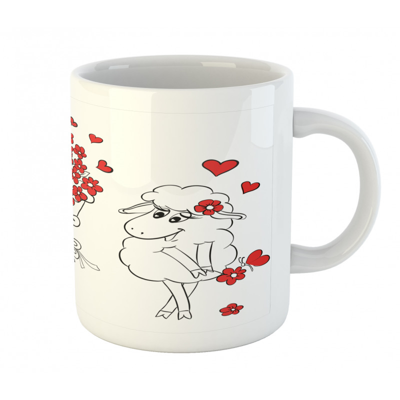 Lover Goats Hearts Mug