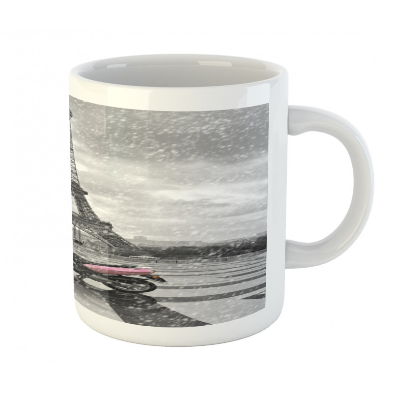 Paris Scene Moped Mug