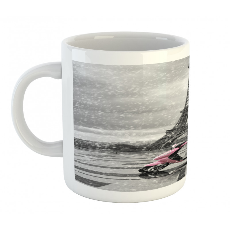 Paris Scene Moped Mug