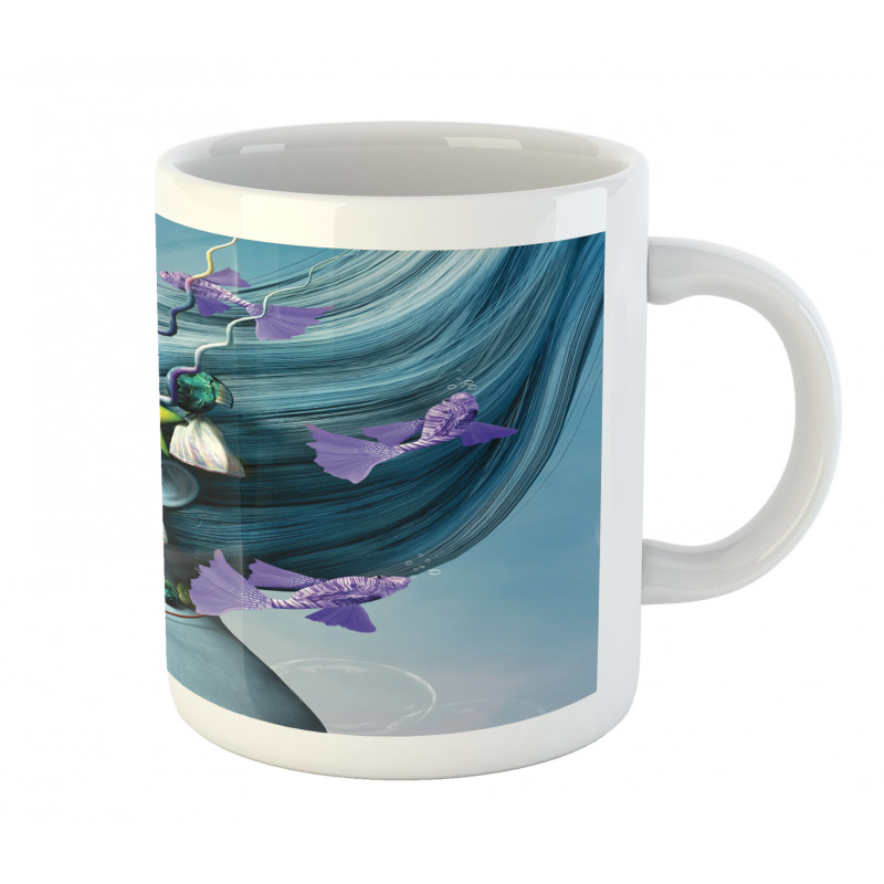 Woman Oceanic Hairstyle Mug