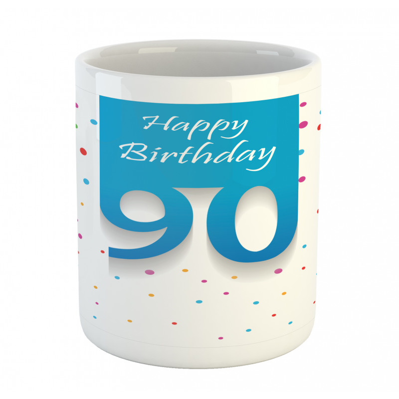Age 90 Polka Dots Mug