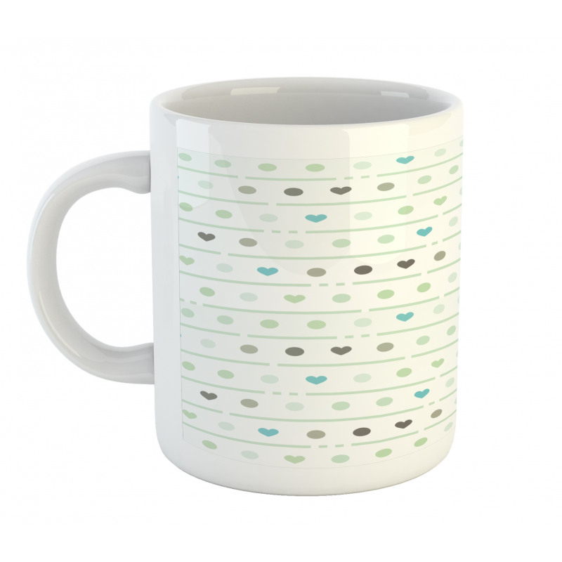 Polka Dots Hearts Mug