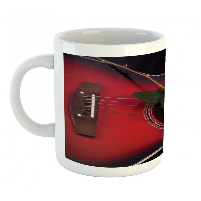 Guitar with Love Rose Mug