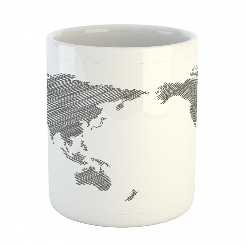 Sketchy Continents Mug