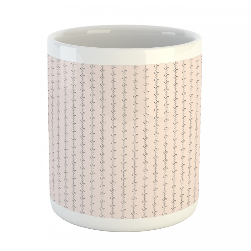 Stripe Sketch Heart Mug