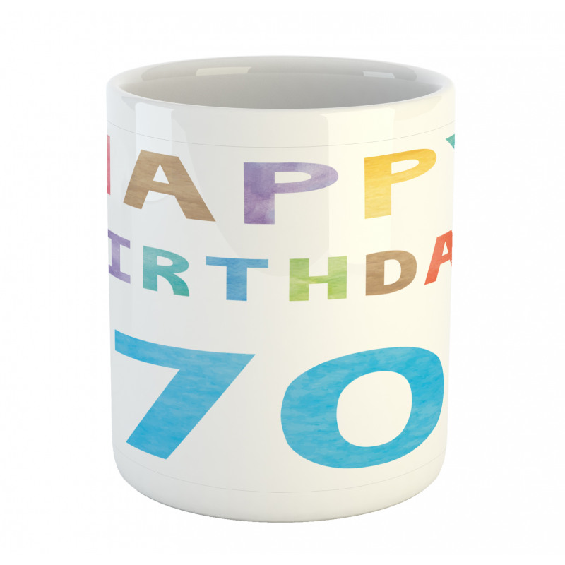 Abstract 70 Birthday Mug