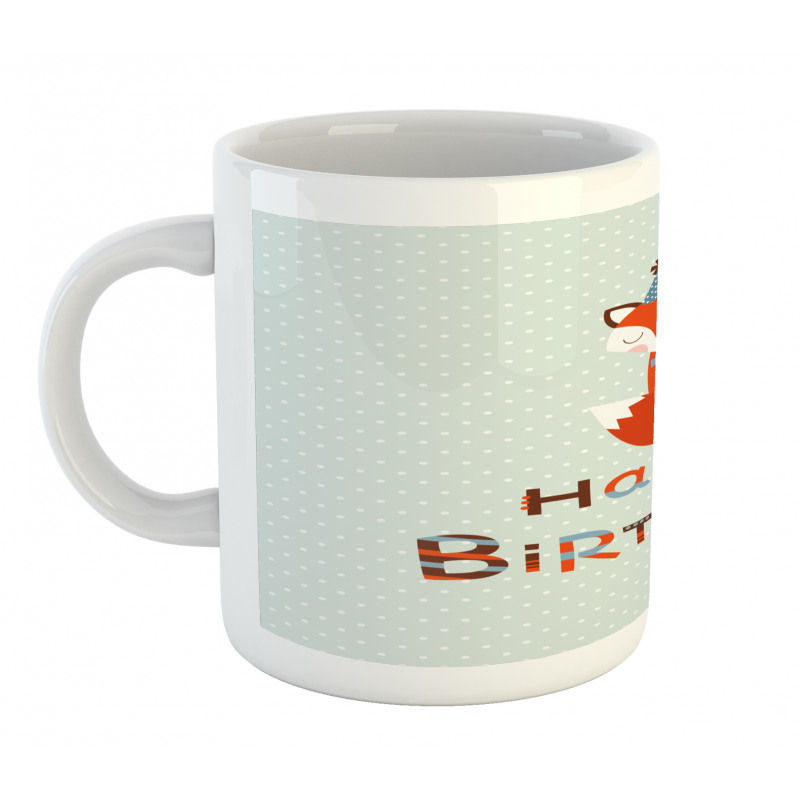 Fox Greeting Text Mug