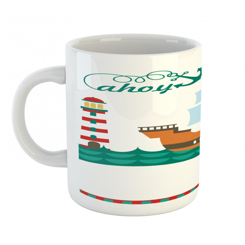 Boat Ahoy Compass Mug