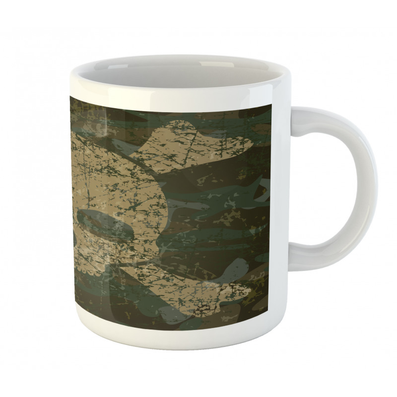 Rusty Aged Camo Design Mug