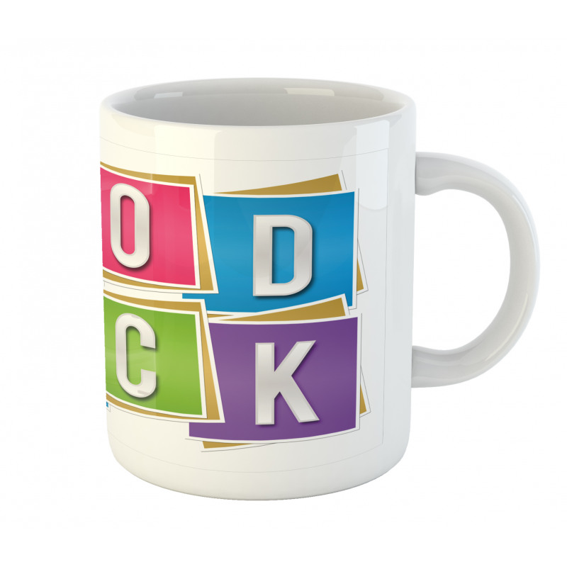 Blocks Letter Wish Mug