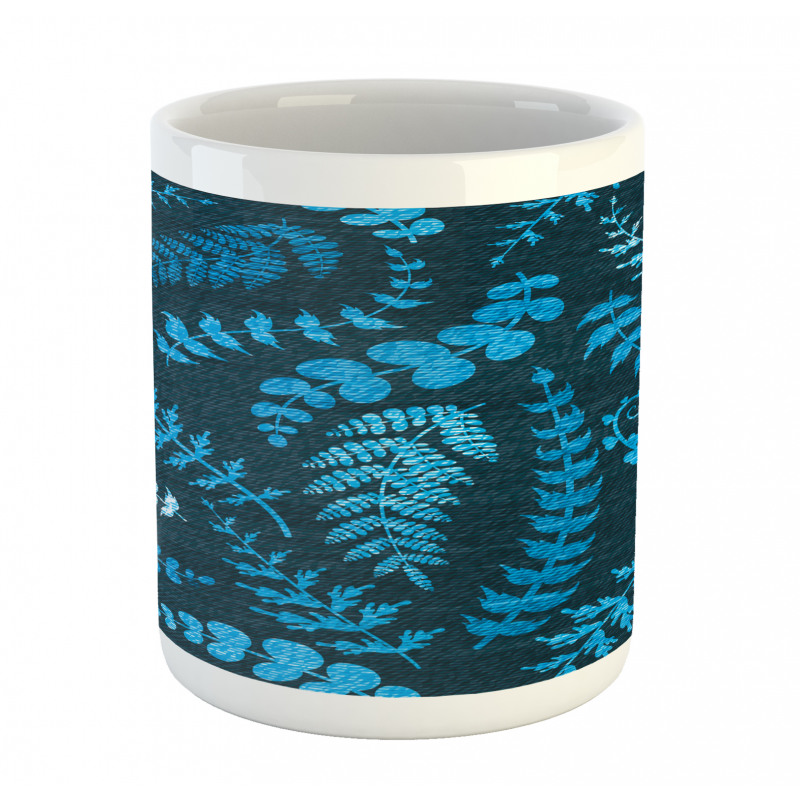 Floral Swirl Leaves Branch Mug