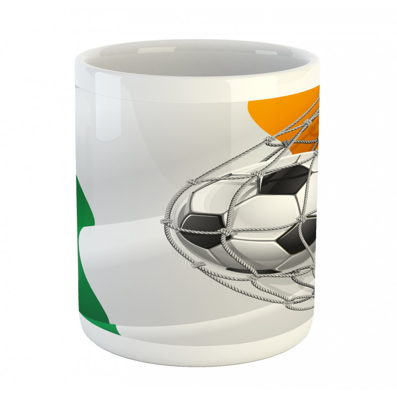 Soccer Ball in Net Goal Mug