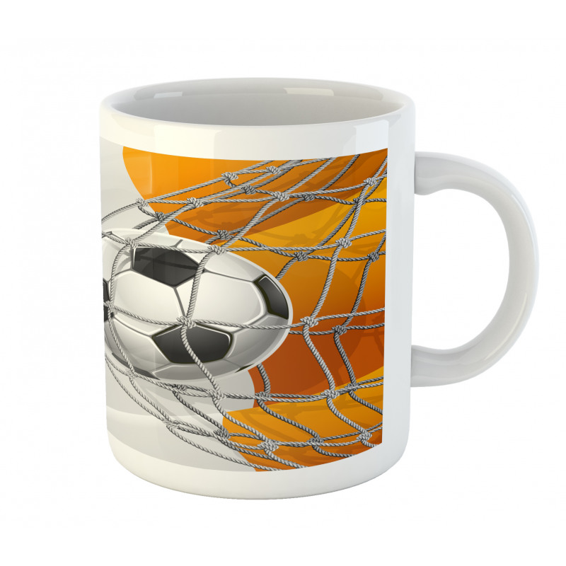 Soccer Ball in Net Goal Mug