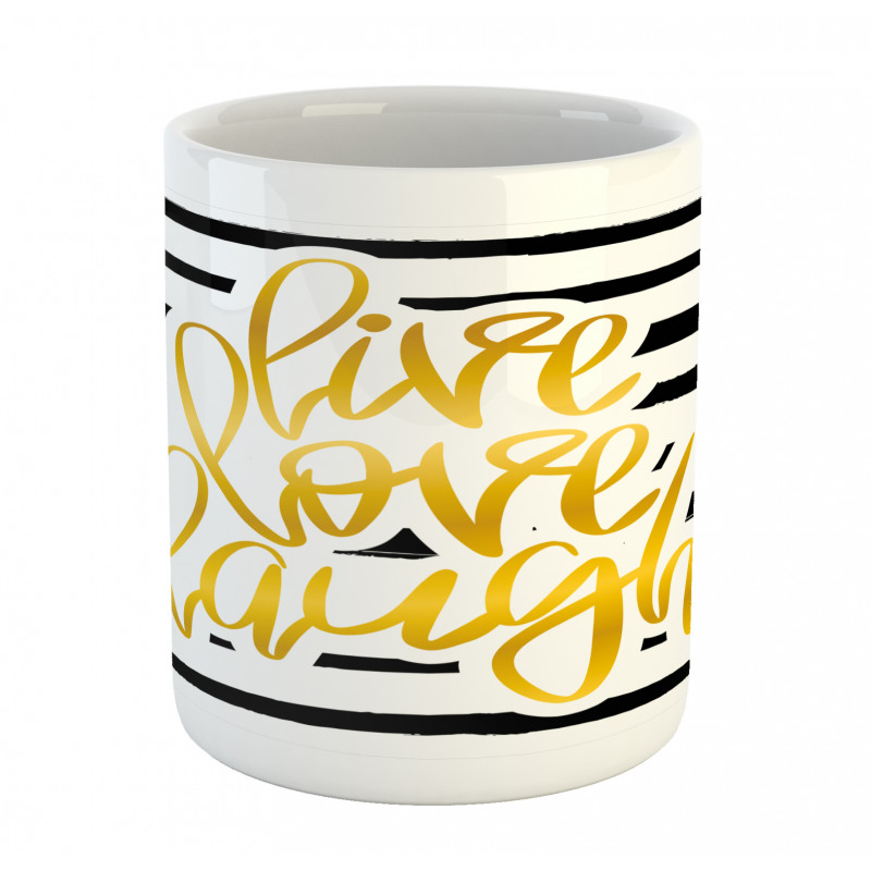 Stripes Text Mug