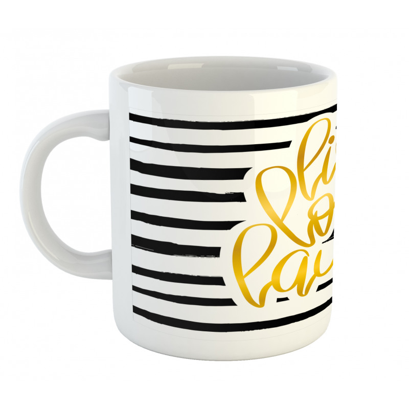 Stripes Text Mug