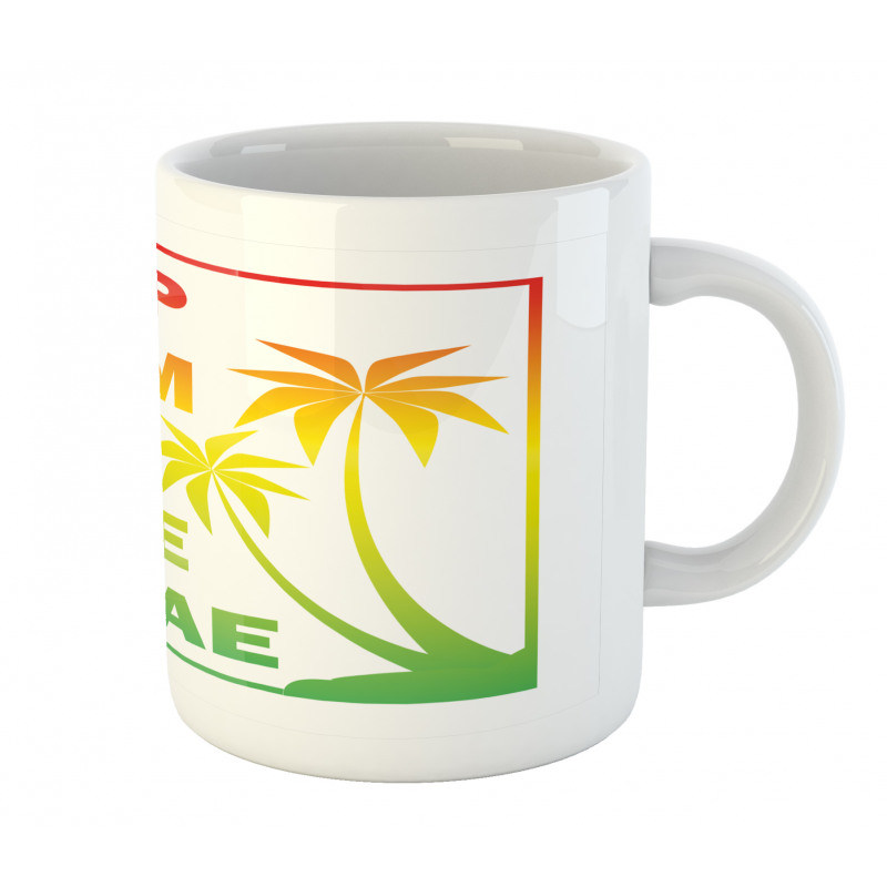 Keep Calm Words Reggae Mug