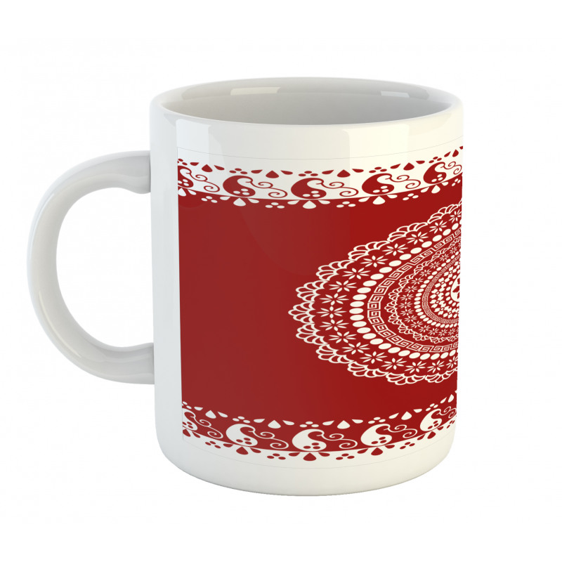 Paisley Side Border Mug