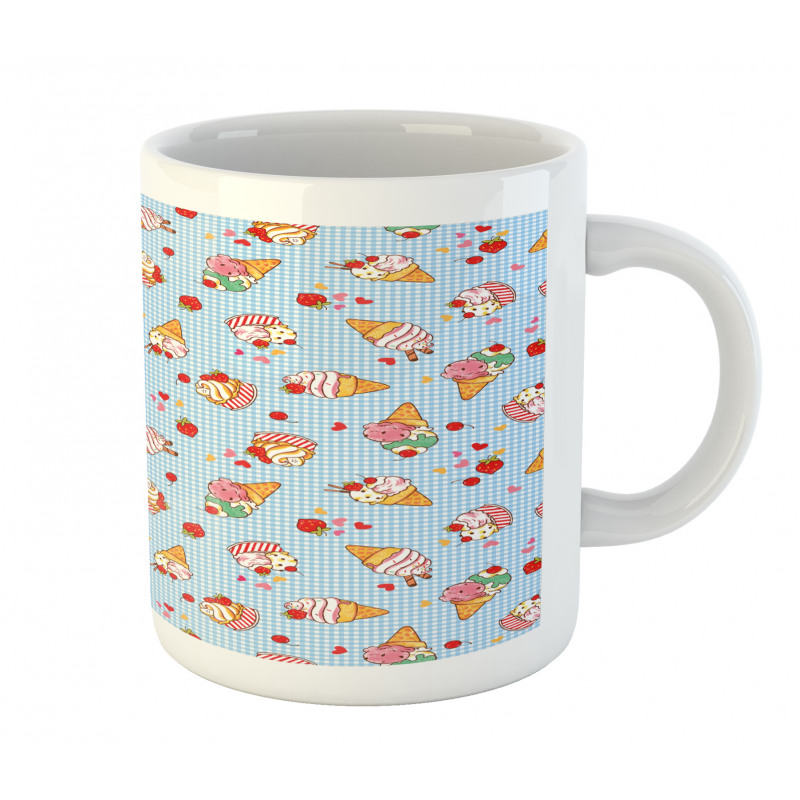 Checkered Tartan Motif Mug