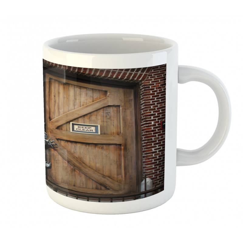 Monster Wood Door Mug