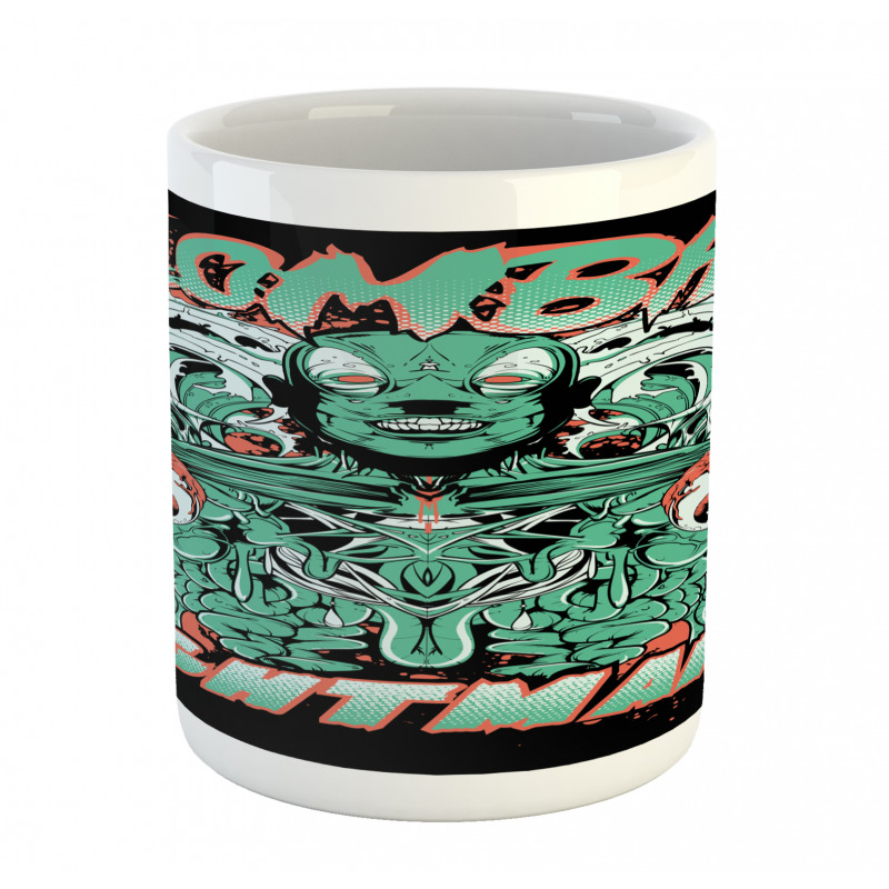 Retro Skulls Ghost Mug