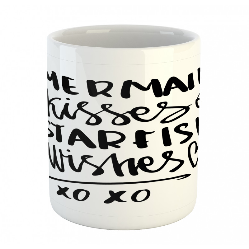 Mermaid Kiss Starfish Words Mug