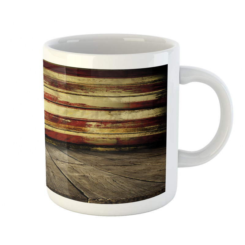 Vintage Flag Wood Mug