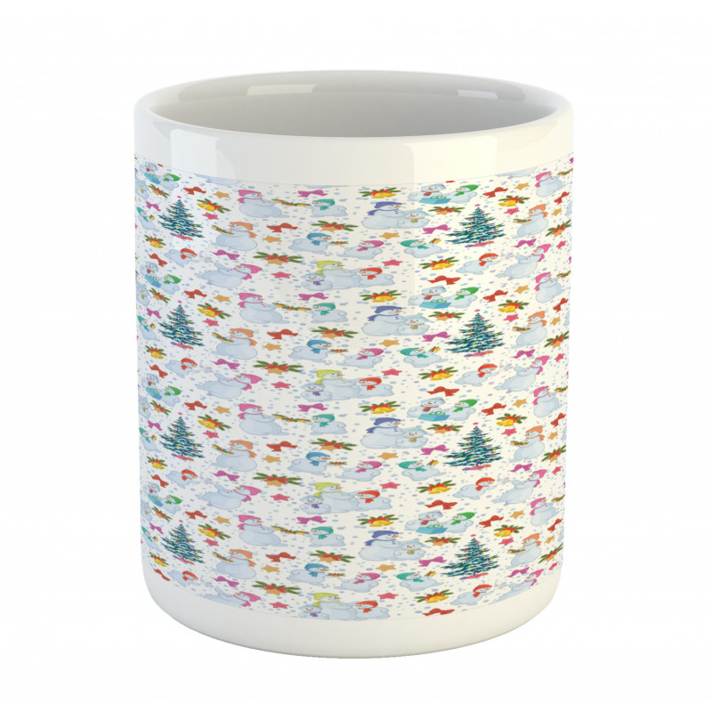 Snowman Pines Robbons Mug