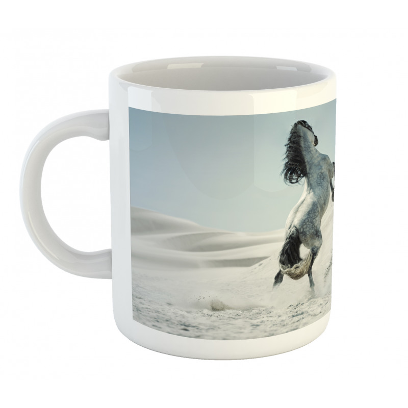 Lady with White Horse Mug