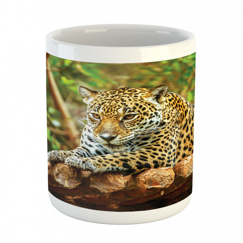 Jaguar on Wood Wild Feline Mug