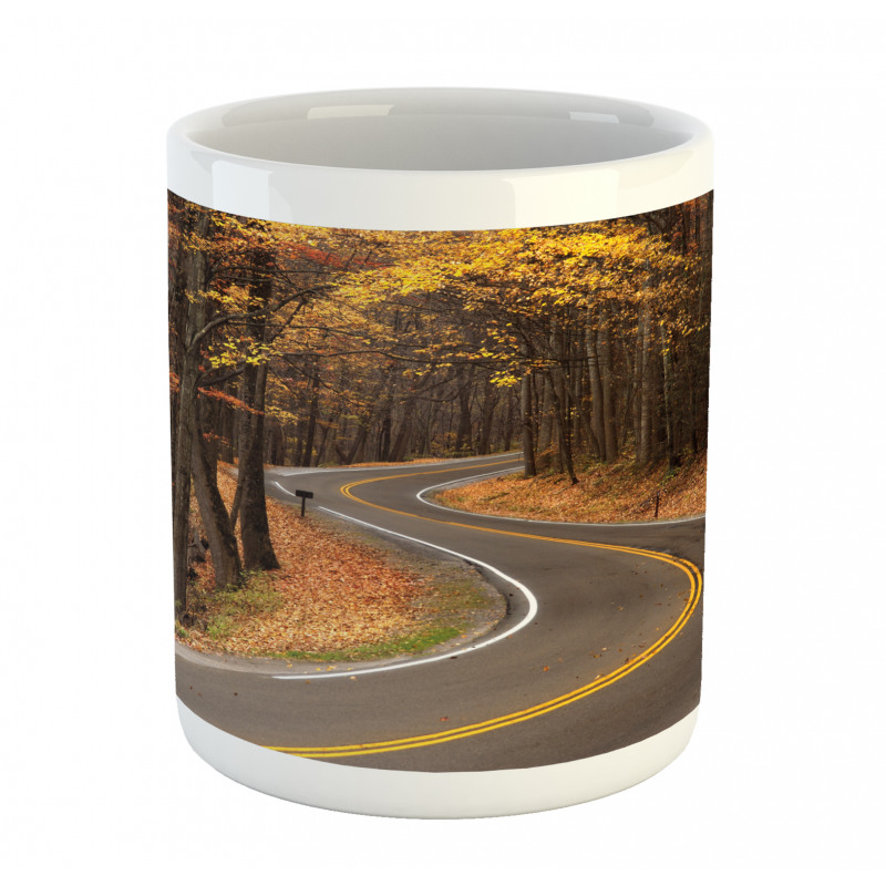 Roadway Mountains Travel Mug