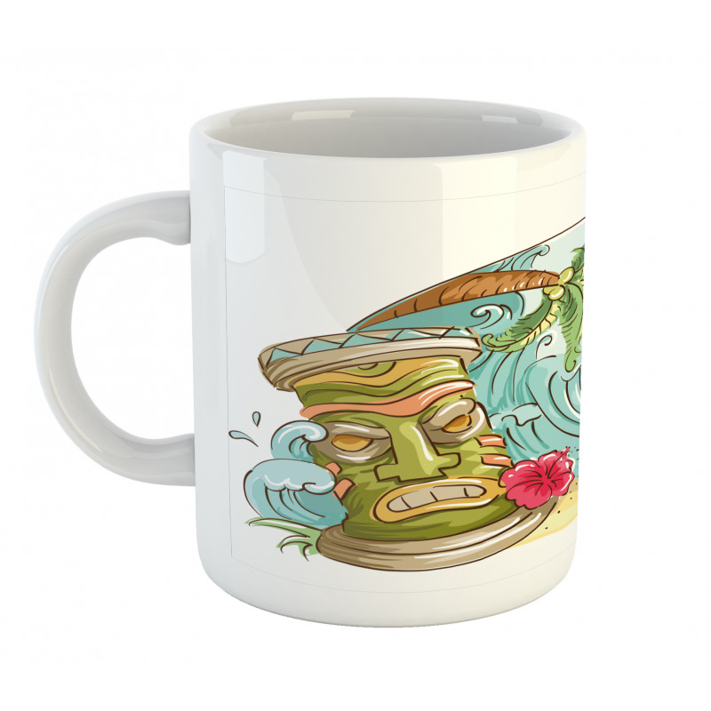 Cartoon Beach Mug